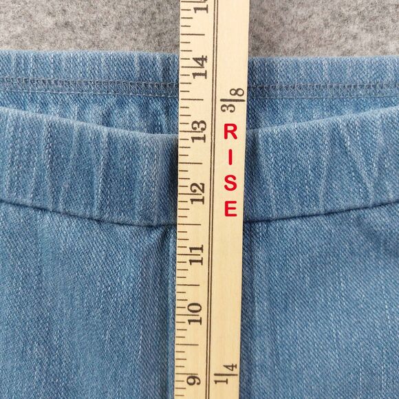 Isaac Mizrahi Pull On Jeggings 18W Tall Light Wash Stretch Denim Elastic Waist - Picture 7 of 11